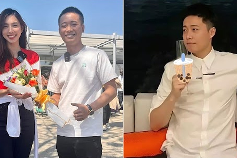 Quang Linh Vlog thích thú đăng lại hình ảnh "trắng trẻo" như Hyun Bin, còn phải photoshop "uống trà sữa đôi" với HH Thùy Tiên mới chịu